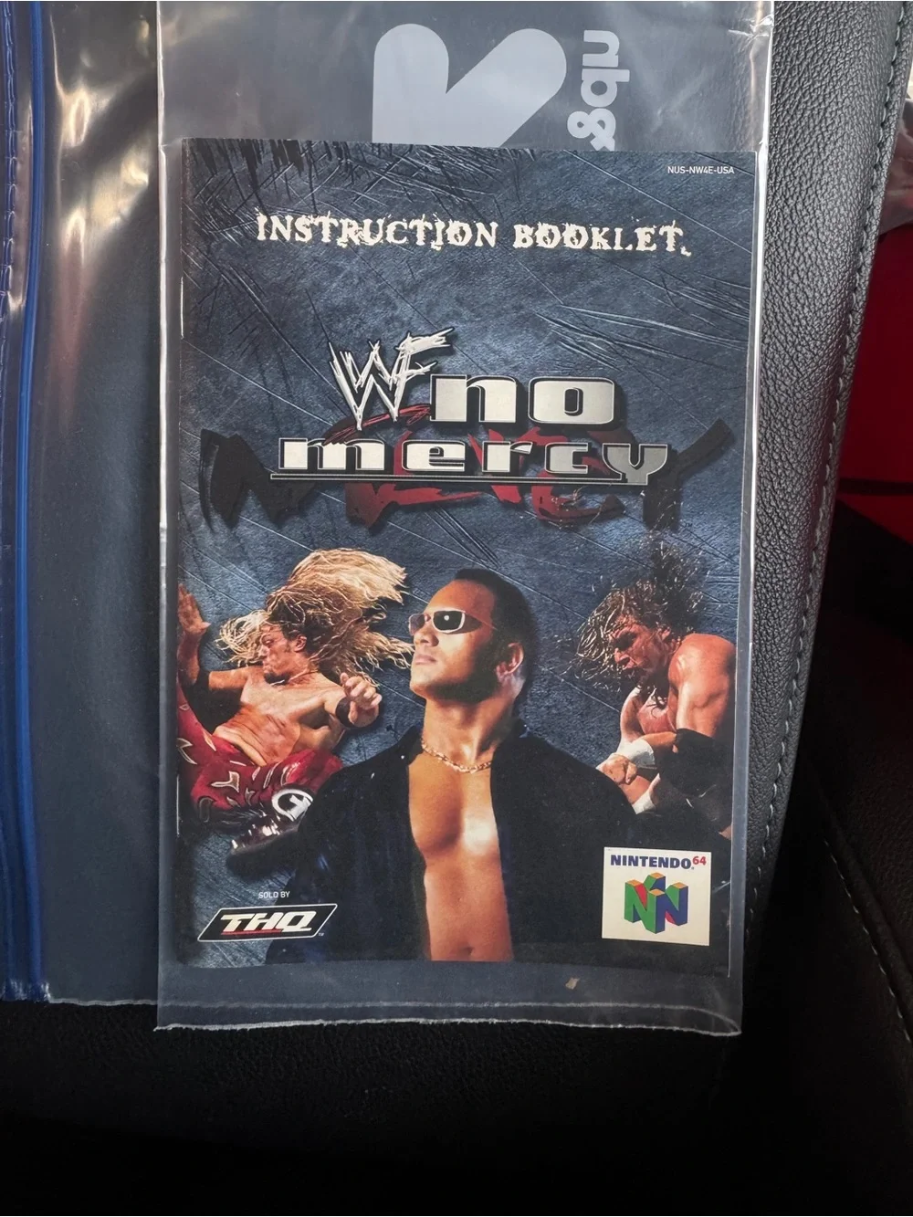 Instruction booklet for 'WWF No Mercy' Nintendo 64 video game